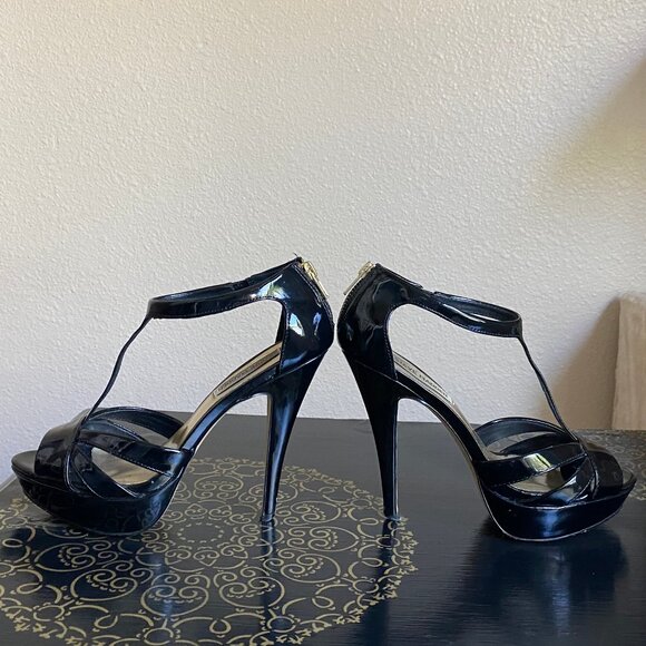Steve Madden Haylow Black Platform Stiletto Heels Patent Leather Size 7.5 - Picture 4 of 5